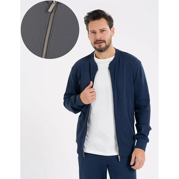 Bluza męska na zamek obm5800-003
