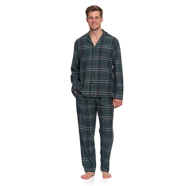 Piżama męska flanelowa z długim rękawem pdm6700-001 aw25/26