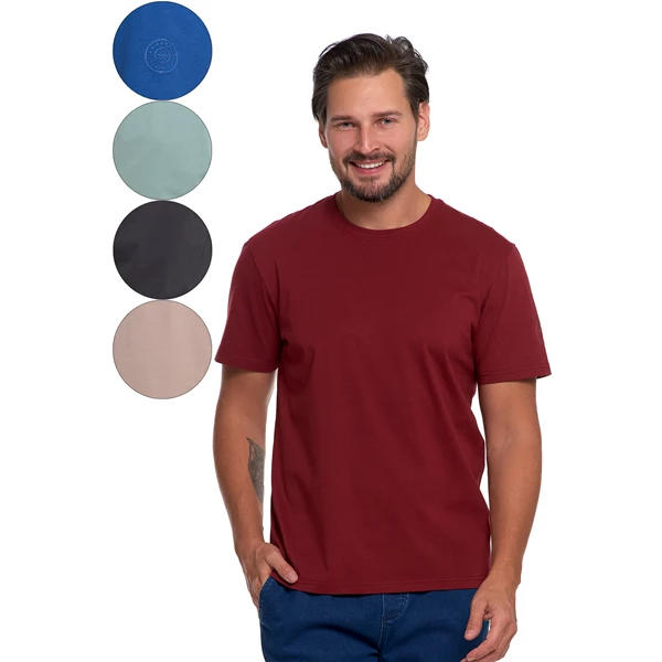 T-shirt męski bez bocznych szwów ots1300-019