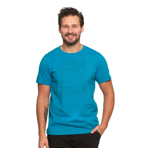 T-shirt męski z nadrukiem żaglówki ots1500-103