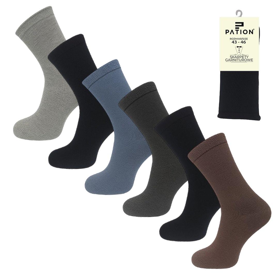 Skarpety męskie garniturowe mix pation m-2503 754014, 754021