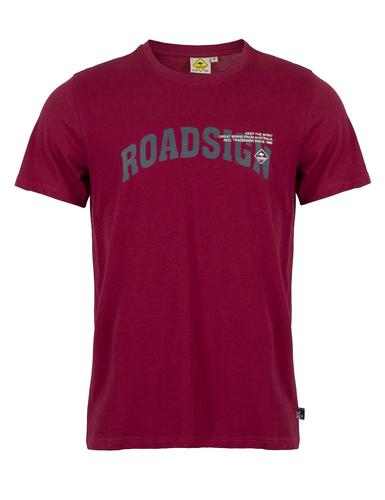 Męski t-shirt roadsign, bordowy 19-007579-2, 19-007579-4, 19-007579-1, 19-007579-3, 19-007579-5