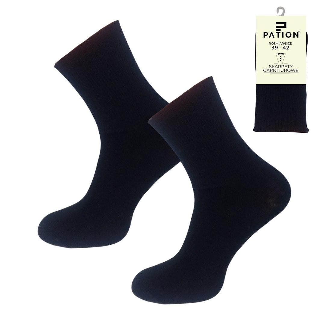 Skarpaty męskie garniturowe czarne pation m-2501q 754038, 754045