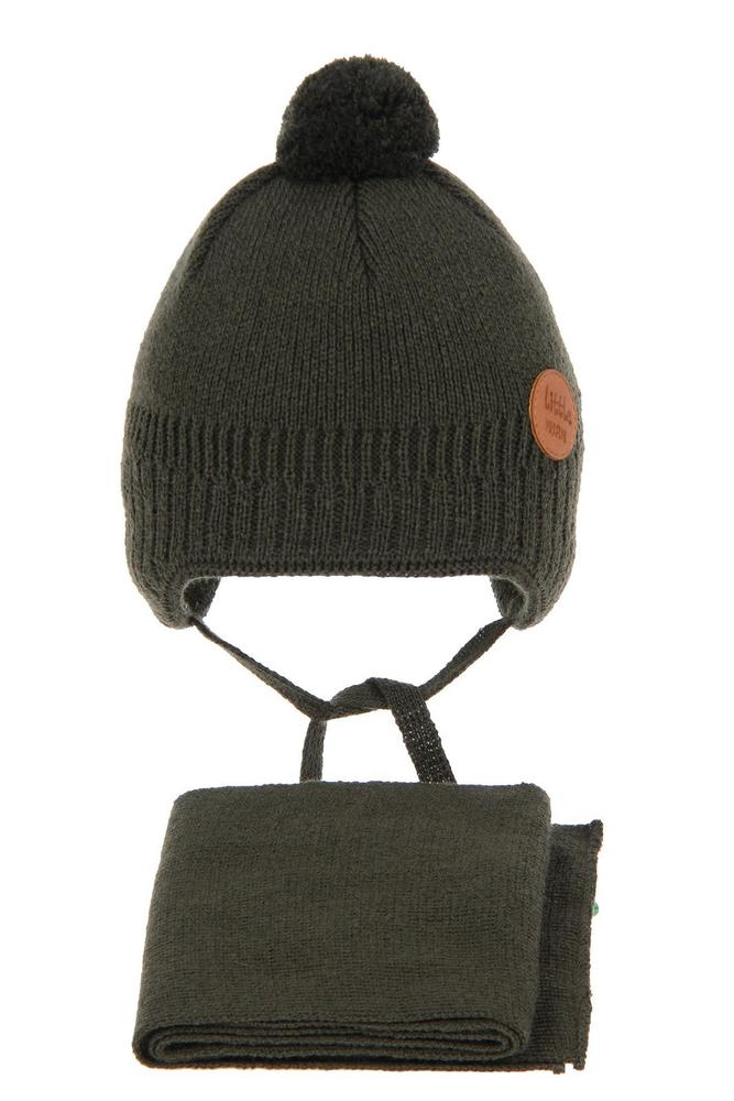 Komplet zimowy dla chłopca:czapka i szalik tadzik