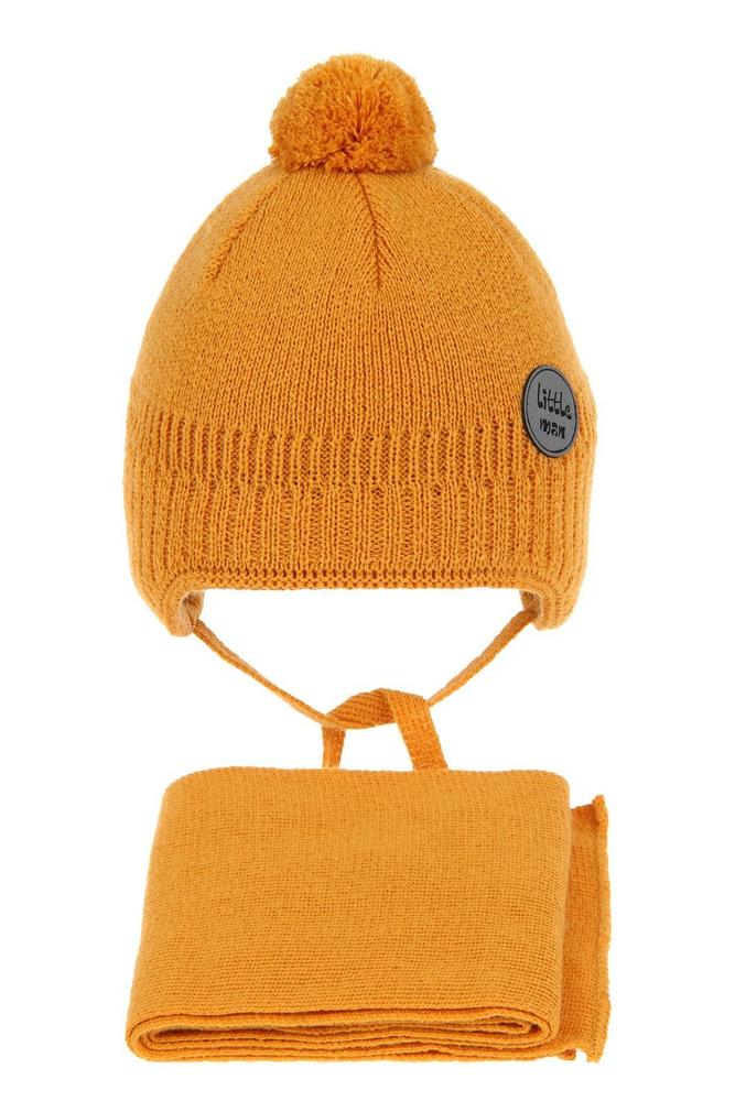 Komplet zimowy dla chłopca:czapka i szalik tadzik