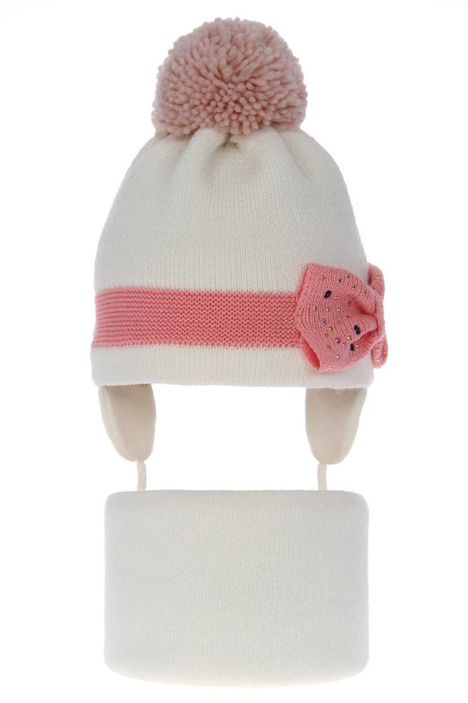 Komplet dla dziewczynki: czapka i komin zimowy mila