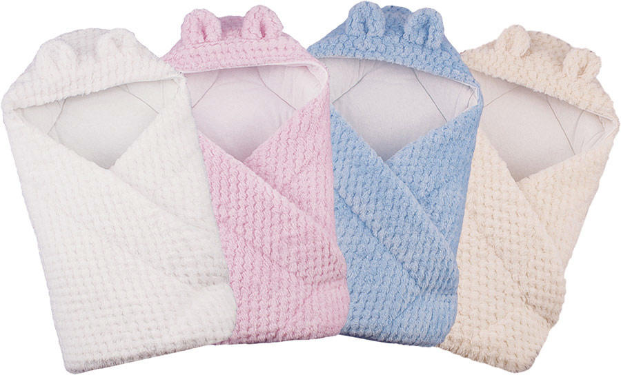 DUETBABY / BECIK ROŻEK Z KAPTURKIEM SOFT KOD 655 - www.anstel.pl