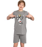 ITALIAN FASHION / PIŻAMA CHŁOPIĘCA CRAZY KRÓTKI RĘKAW, KRÓTKIE SPODNIE - www.anstel.pl