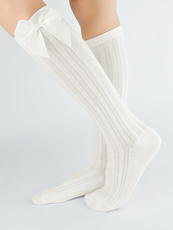 NOVITI / PODKOLANÓWKI Z KOKARDKĄ SB109-G-01 - www.anstel.pl