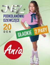 INEZ / PODKOLANÓWKI DZIEWCZĘCE 2 PARY ANIA ELASTIL 20 DEN - www.anstel.pl