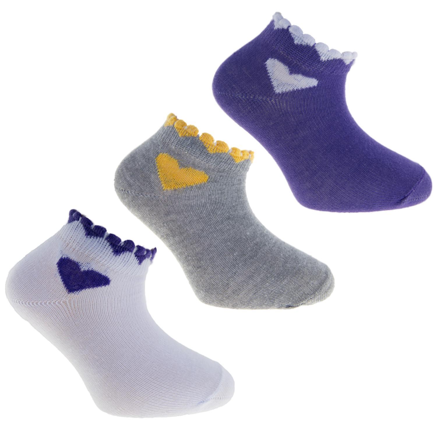 Niskie skarpetki dziewczęce z sercem csg200-071