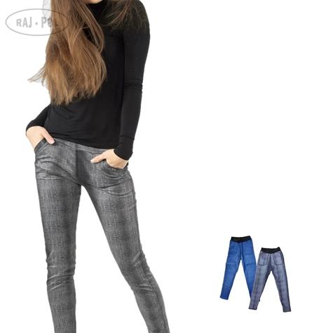 Legginsy dziewczęce ocieplane jeans pl017-1  art.708017 