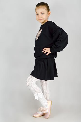 Rajstopy ażurowe z kokardą rb019 2-6 l