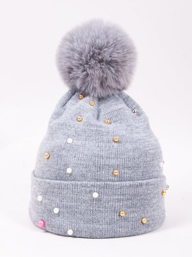 Czapka zimowa dziewczęca podwójna czz-0446g