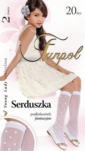Podkolanówka dziewczęce serduszka 20 den