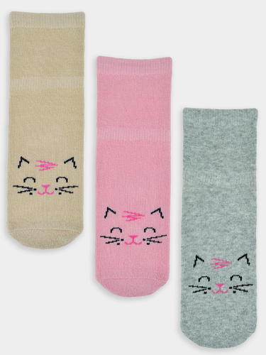 Skarpety półfrotte silikon  kot sf021-g-01