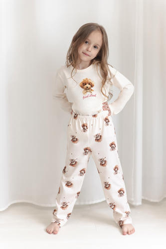 3649 piżama dziewczęca długa coco 104-140