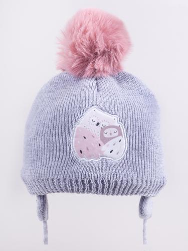 Czapka zimowa dziewczęca potrójna czz-0493g
