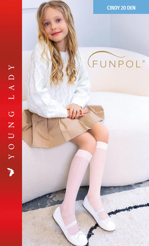 Podkolanówki gładkie lycra cindy 20 den