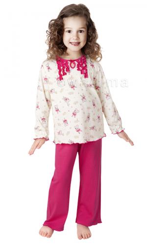 40452 piżama dziewczęca długi rękaw długie spodnie - ostatnie sztuki