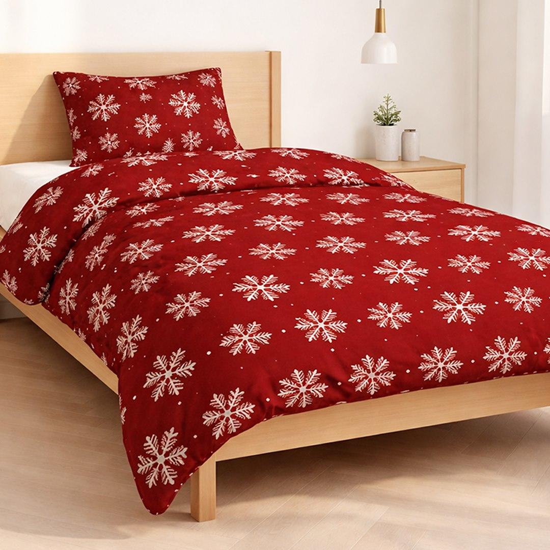 Pościel z mikrofibry noel burgundy 796007, 796014, 796021