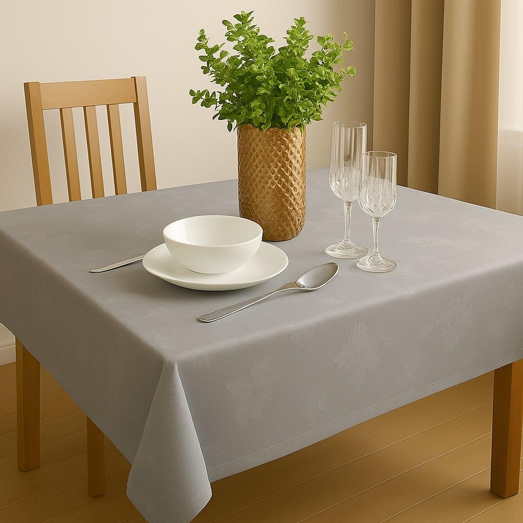 Obrus szary plamoodporny romby 160x110cm 731398