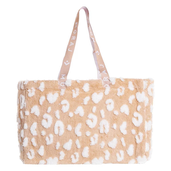 Torba shopper w cętki z pluszowym wykończeniem mrt1300-002